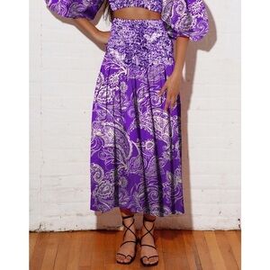 NWOT Mara Hoffman Popcorn Paisley Midi Nicole Skirt